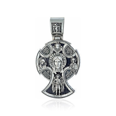 картинка Крест из серебра "Господь Вседержитель" (9705) 